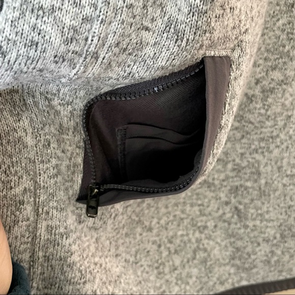 Lululemon It's Fleecing Cold Pullover Heathered White Dark Carbon - Picture 6 of 6